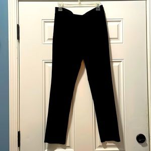 Eileen fisher black washable stretch crêpe straight pant size small